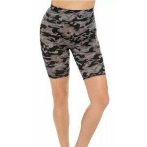 Miracle Suit Gray & Black Camo Print Biker Shorts, Tummy Control, NWT!!